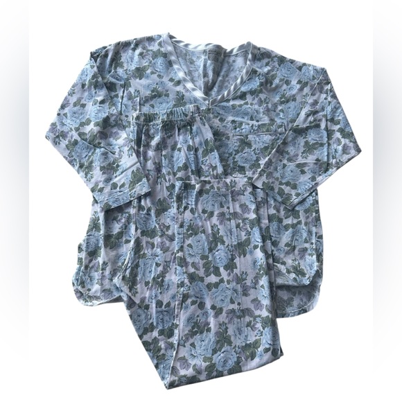 Kathryn Rose Floral 100% Cool Cotton Pajama Set - Picture 1 of 8